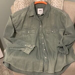 Aerie Sage Green Casual Shirt